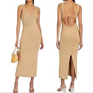 Ronny Kobo Tan Knit Dress
